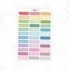 Rounded Quarter Box Planner Stickers  // #HS-37