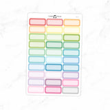 Rounded Quarter Box Planner Stickers