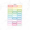 Rounded Quater Box Planner Stickers // #HS-17