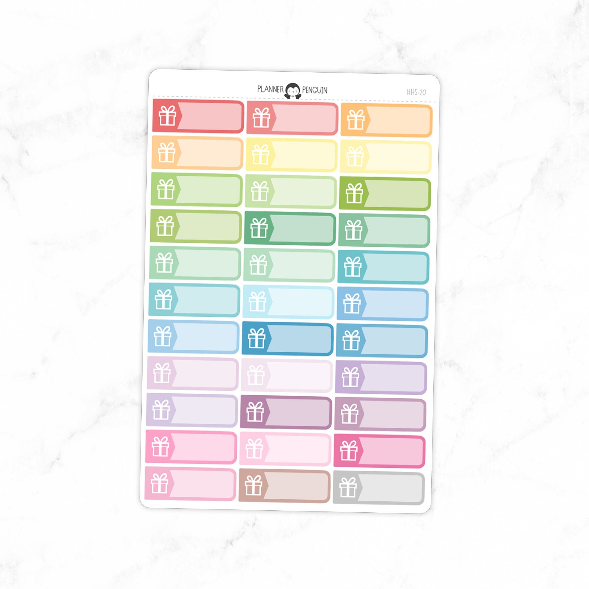 Birthday Gift Quarter Box Planner Stickers