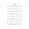 Rounded stitched Box Label Planner Stickers // #HS-36