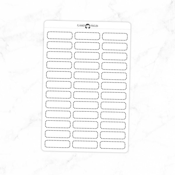 Label For Rounded Box Rounded stitched Box Label Planner Stickers // #HS-36 – Plannerpenguin