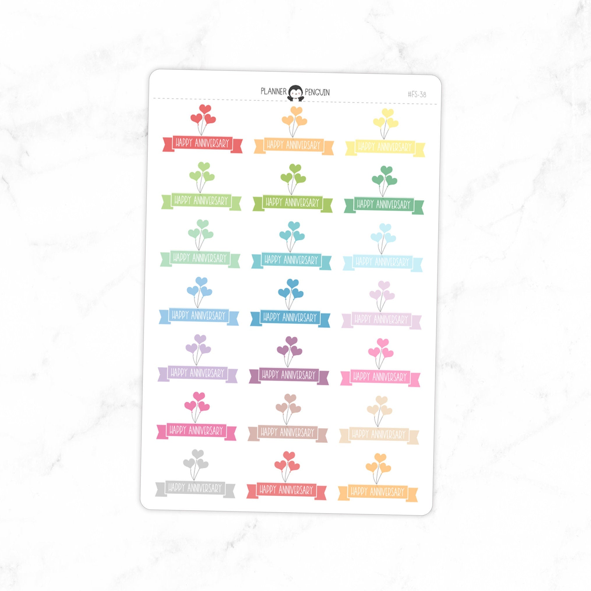 Happy Anniversary Planner Stickers