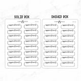 Appointment Script Quarter Label Box Planner Stickers