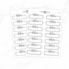 Film Script Quarter Label Box Planner Stickers // #TB-07