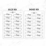 Class Script Quarter Label Box Planner Stickers