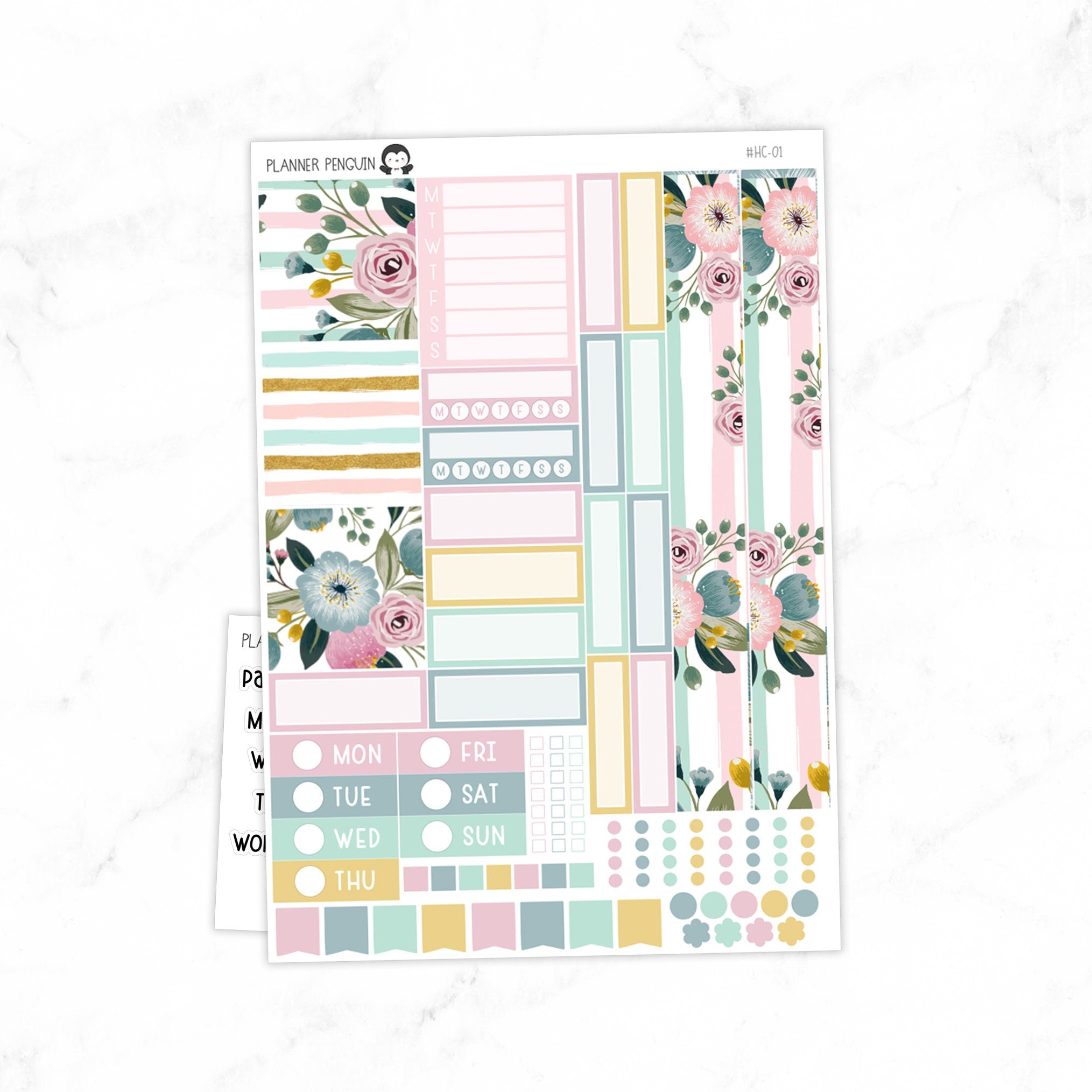 Spring Blooms Hobonichi Cousin A5 Weekly Sticker Kit// #HC-02