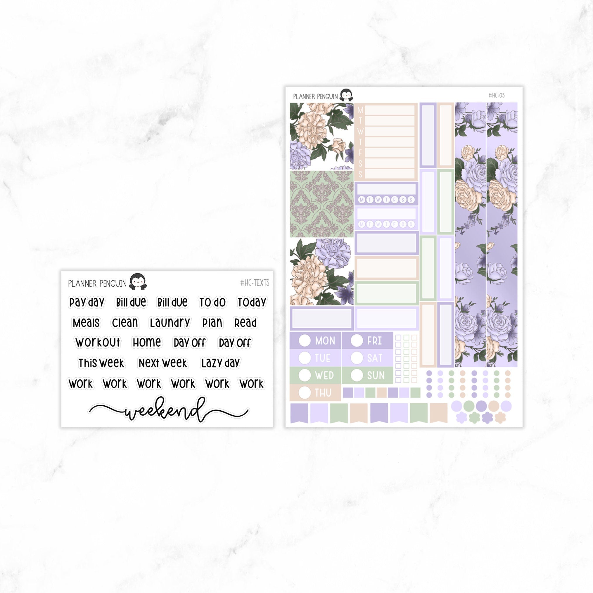 Vintage Charm Hobonichi Cousin A5 Weekly Sticker Kit// #HC-05