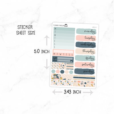 Navy and BlushMini Weekly B6 Kit// #MK-07