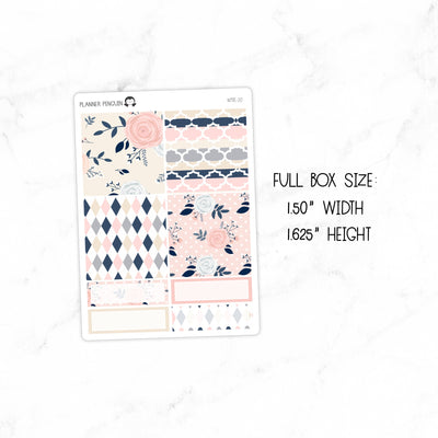 Peach And Navy Mini Weekly B6 Kit// #MK-20