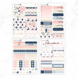 Peach And Navy Mini Weekly B6 Kit