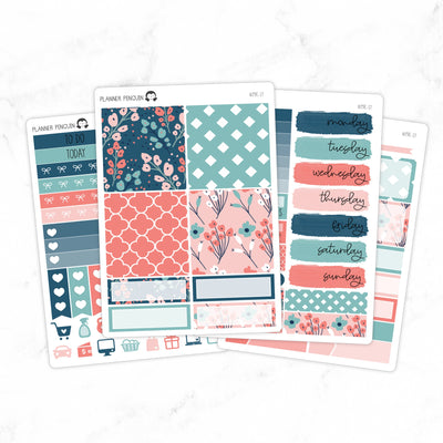 Summer Florals Mini Weekly B6 Kit// #MK-17