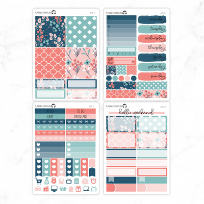 Summer Florals Mini Weekly B6 Kit// #MK-17