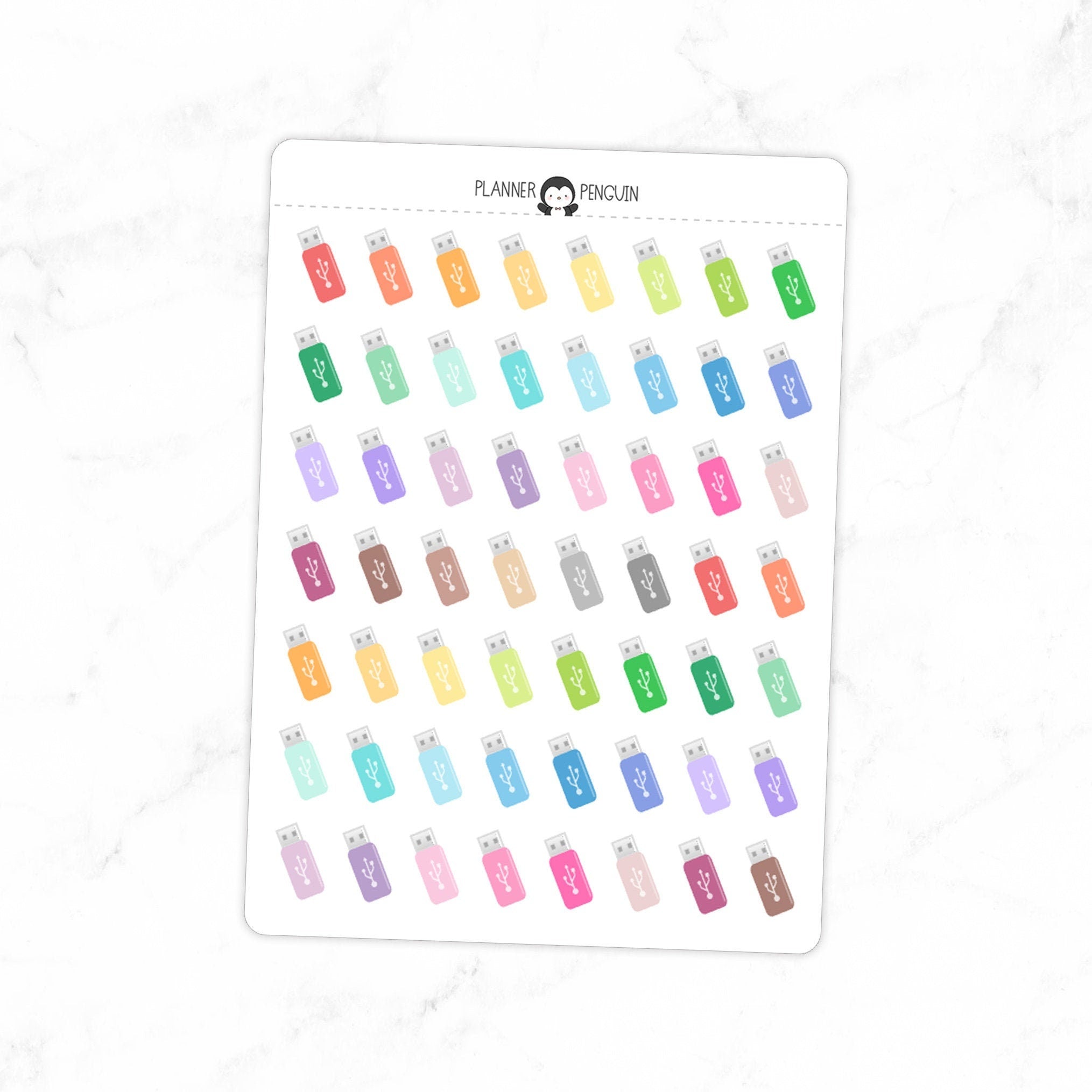 USB Flash Drive - Icon Planner Stickers