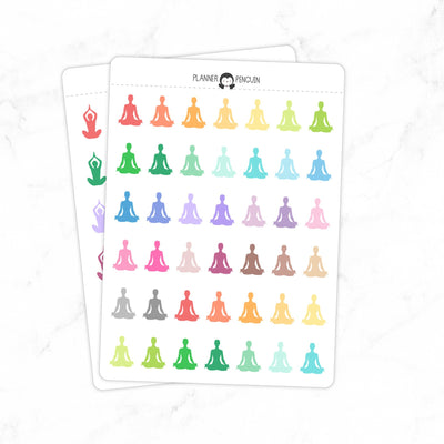 Yoga Meditation - Icon Planner Stickers// #IC-22