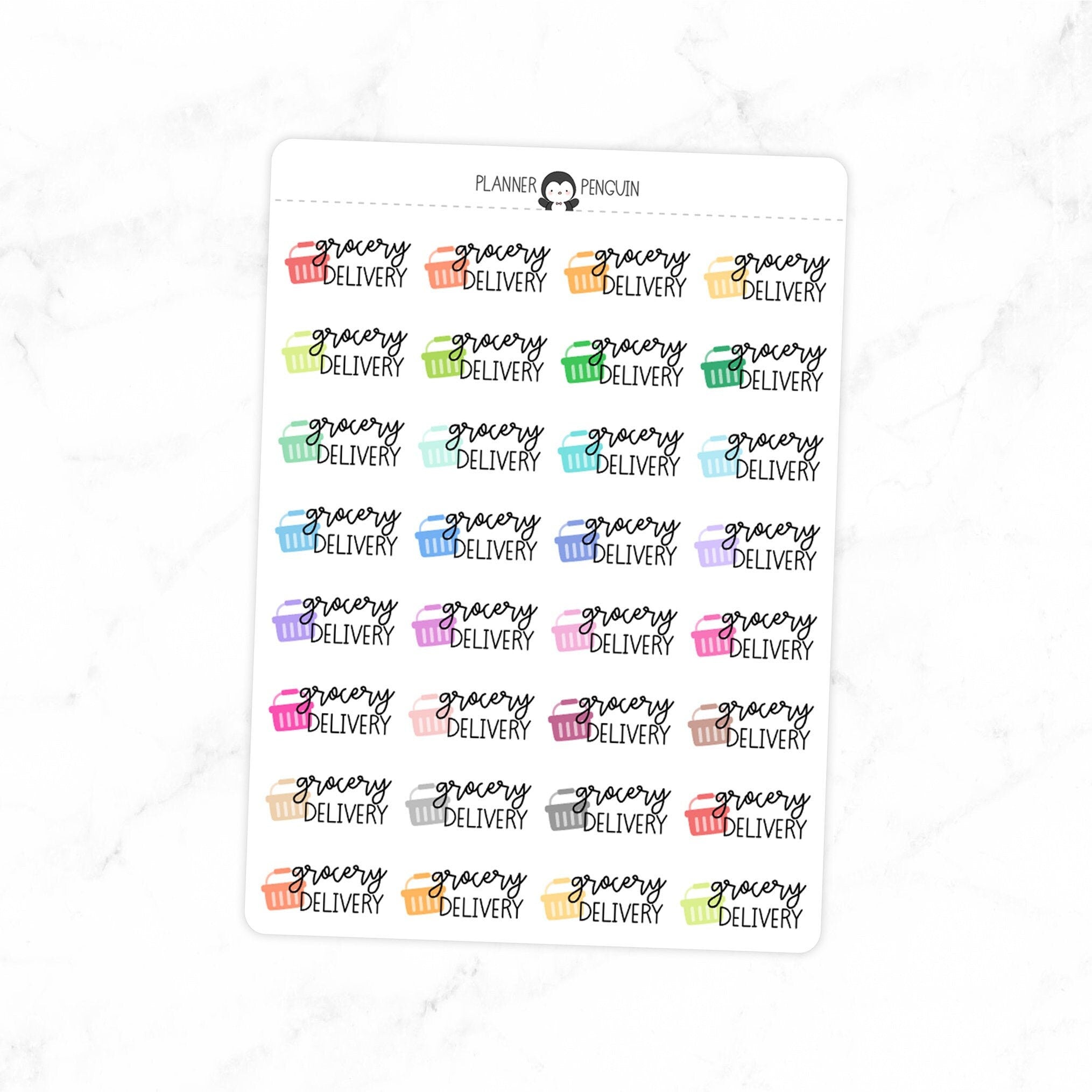 Grocery Delivery - Icon Script Stickers