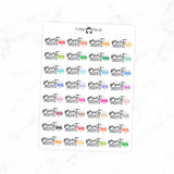 Print Inserts - Icon Script Stickers