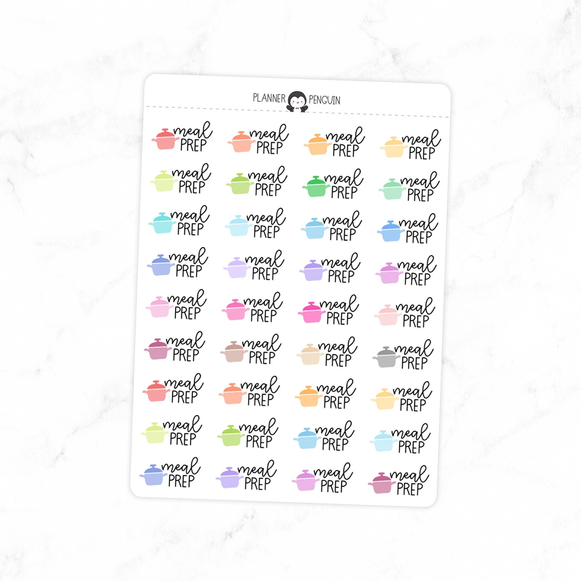 Meal Prep - Icon Script Stickers