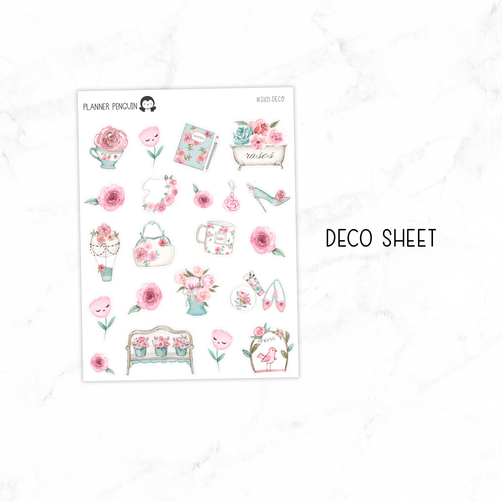 Spring Roses Deco Stickers