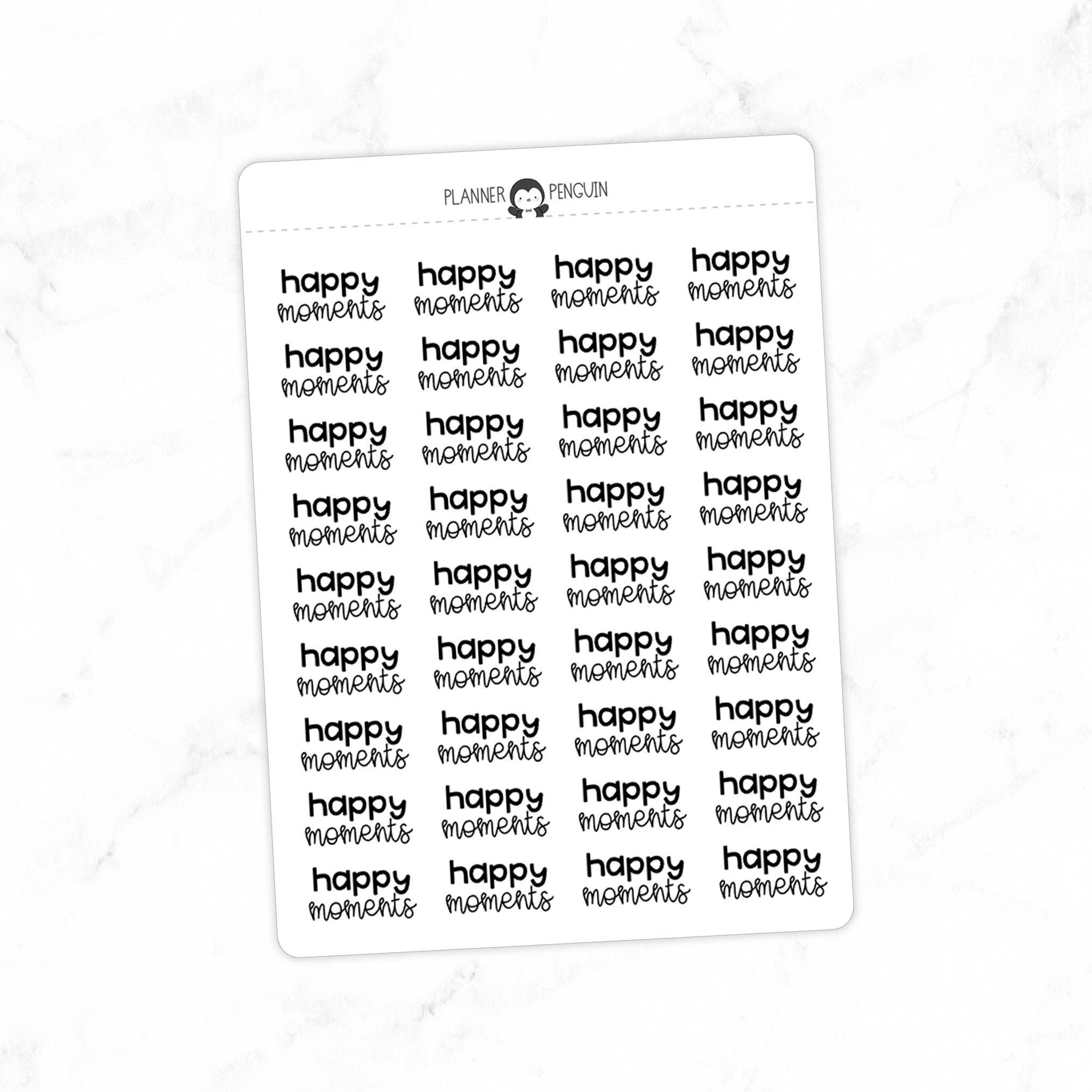 Happy Moments Typography stickers