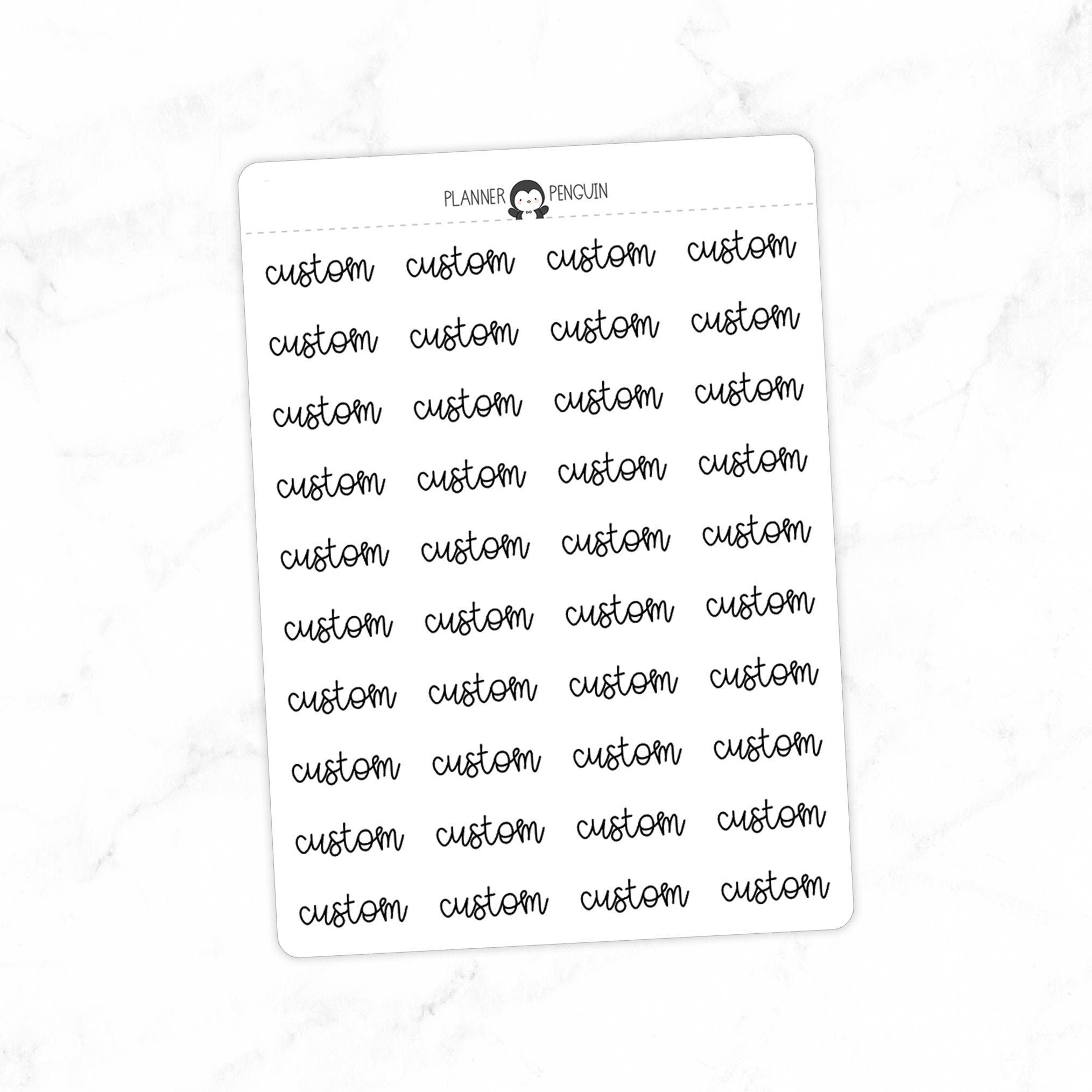 CUSTOM - Script Stickers SC-C1