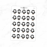 Kettlebell Workout Penguin Planner Stickers