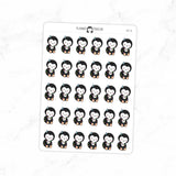 Christmas Lights Penguin Planner Stickers