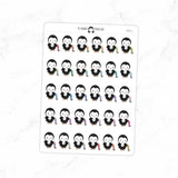 Vacuum Cleaning Penguin Planner Stickers