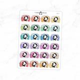 Lazy Day Nap Penguin Planner Stickers