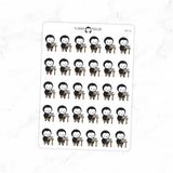 Work Study Laptop Penguin Planner Stickers