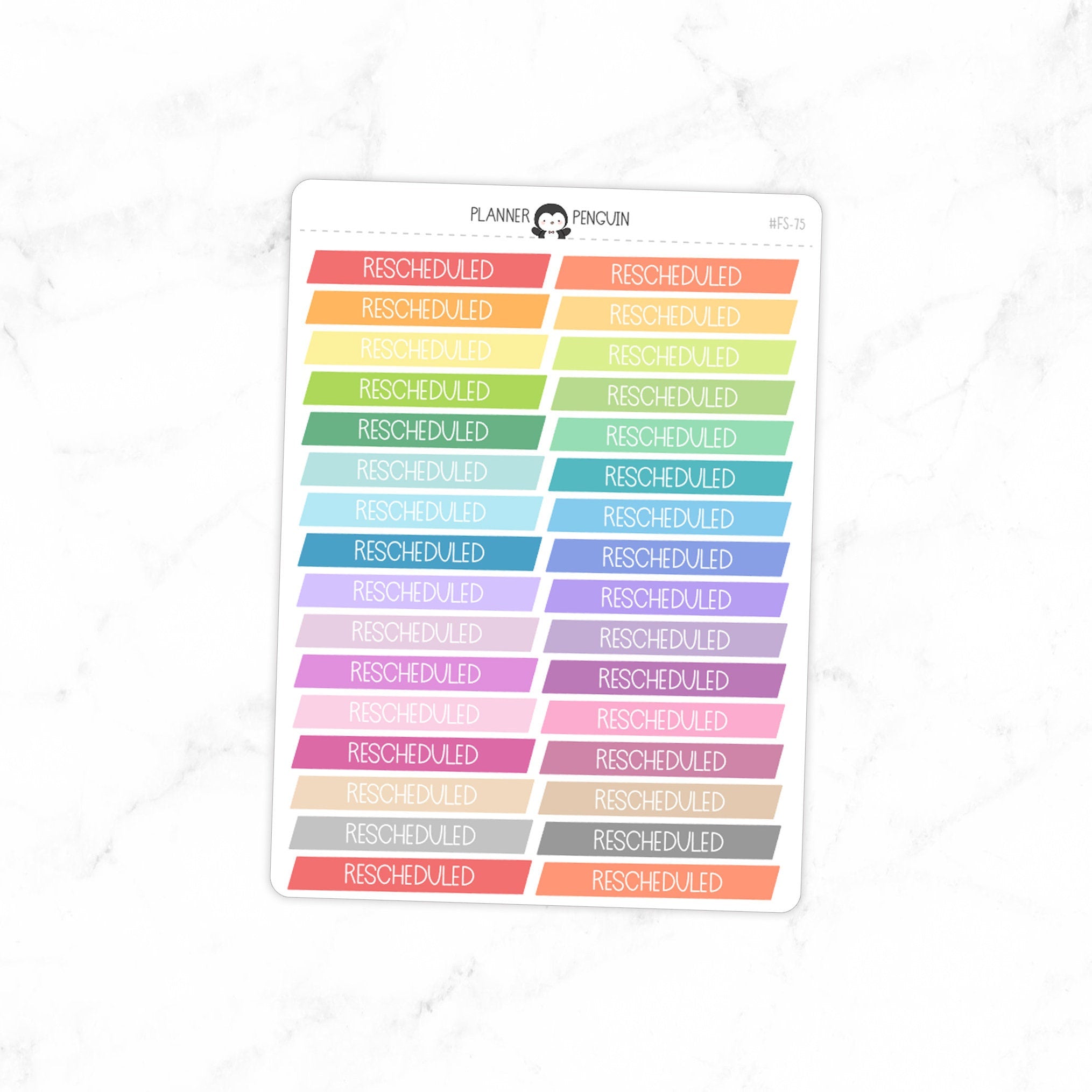 Rescheduled Planner Stickers