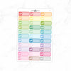 Workout weights dumbbell Quarter Box Planner Stickers // #HS-50