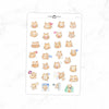 Cat Emoji emoticon Planner Stickers // #FS-125