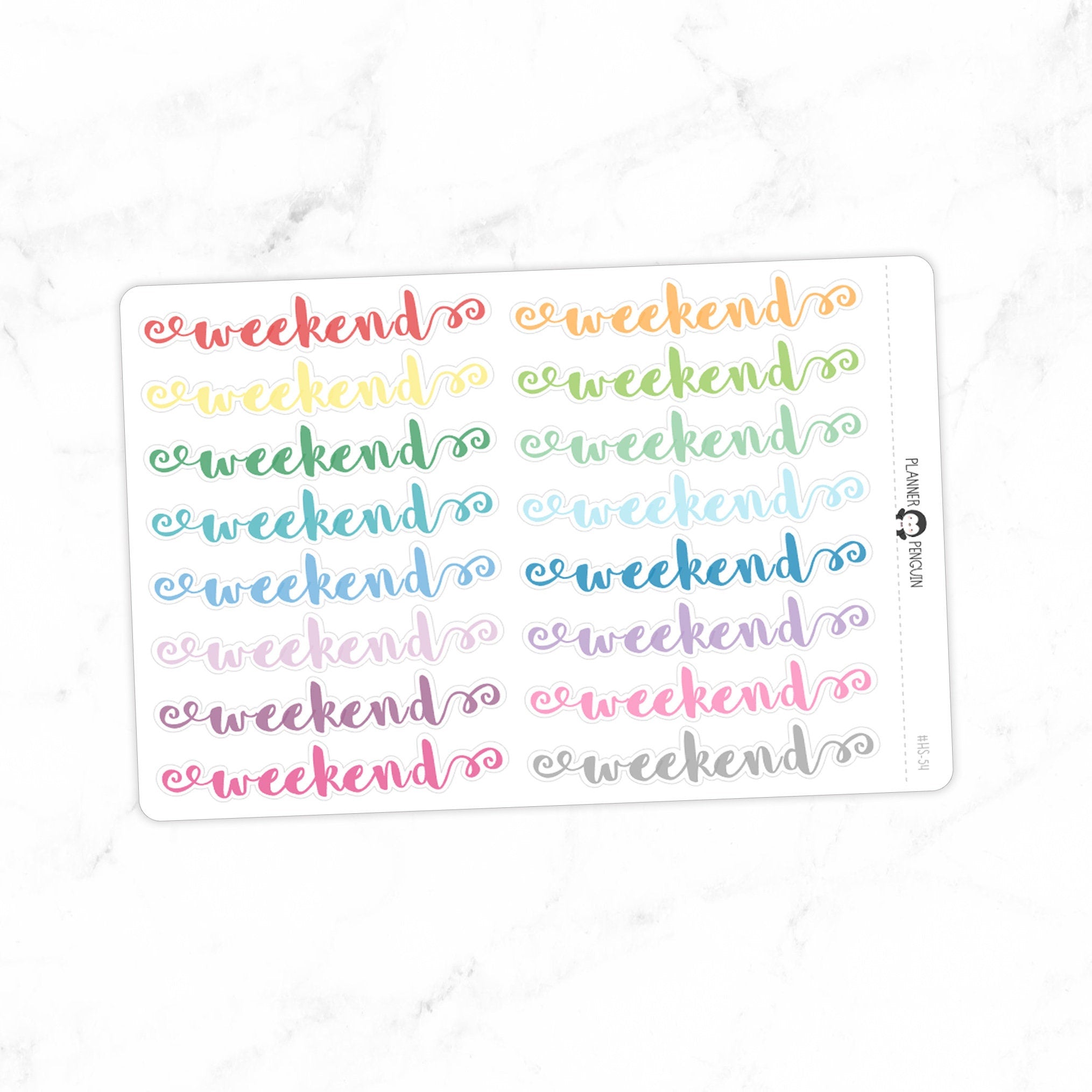 Weekend Banner Planner Stickers