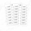 Read Script Quarter Label Box Planner Stickers // #TB-04