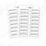 Appointment Script Quarter Label Box Planner Stickers