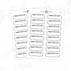 Appointment Script Quarter Label Box Planner Stickers // #TB-02