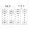 Edit Script Quarter Label Box Planner Stickers // #TB-08