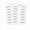 Upload Script Quarter Label Box Planner Stickers // #TB-09