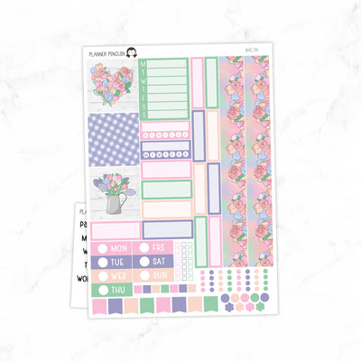 Blooms Hobonichi Cousin A5 Weekly Sticker Kit// #HC-04