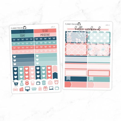 Summer Florals Mini Weekly B6 Kit// #MK-17