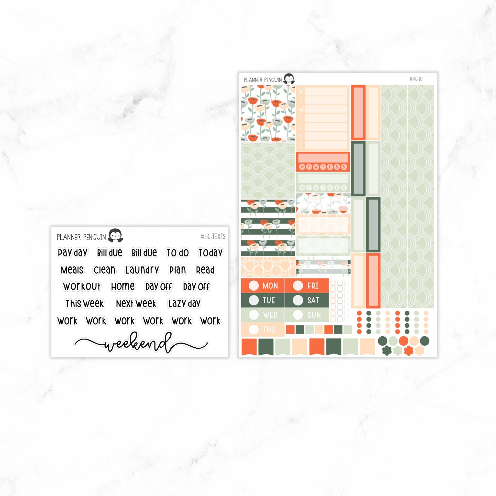 Summer Meadow Hobonichi Cousin A5 Weekly Sticker Kit// #HC-10