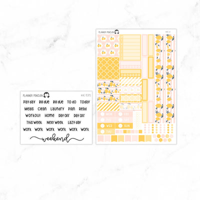 Pink Lemonade Hobonichi Cousin A5 Weekly Sticker Kit// #HC-12