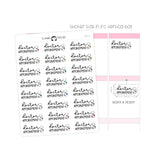 Doctor Appointment - Icon Script Stickers