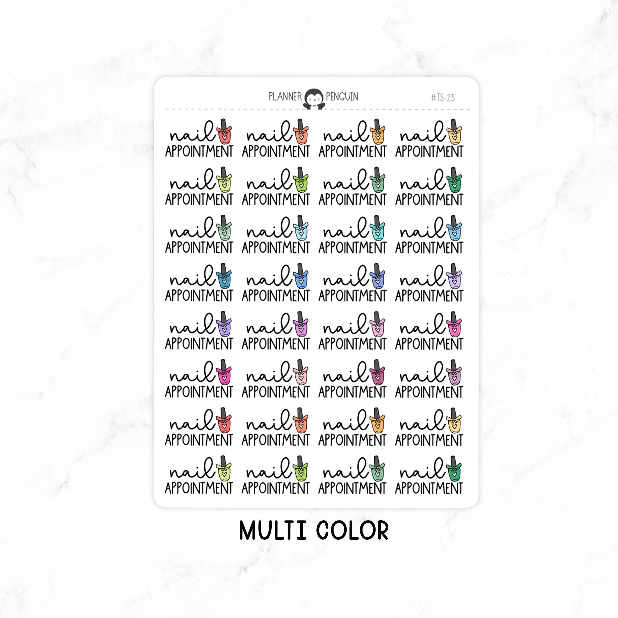 Nail Appointment - Icon Script Stickers