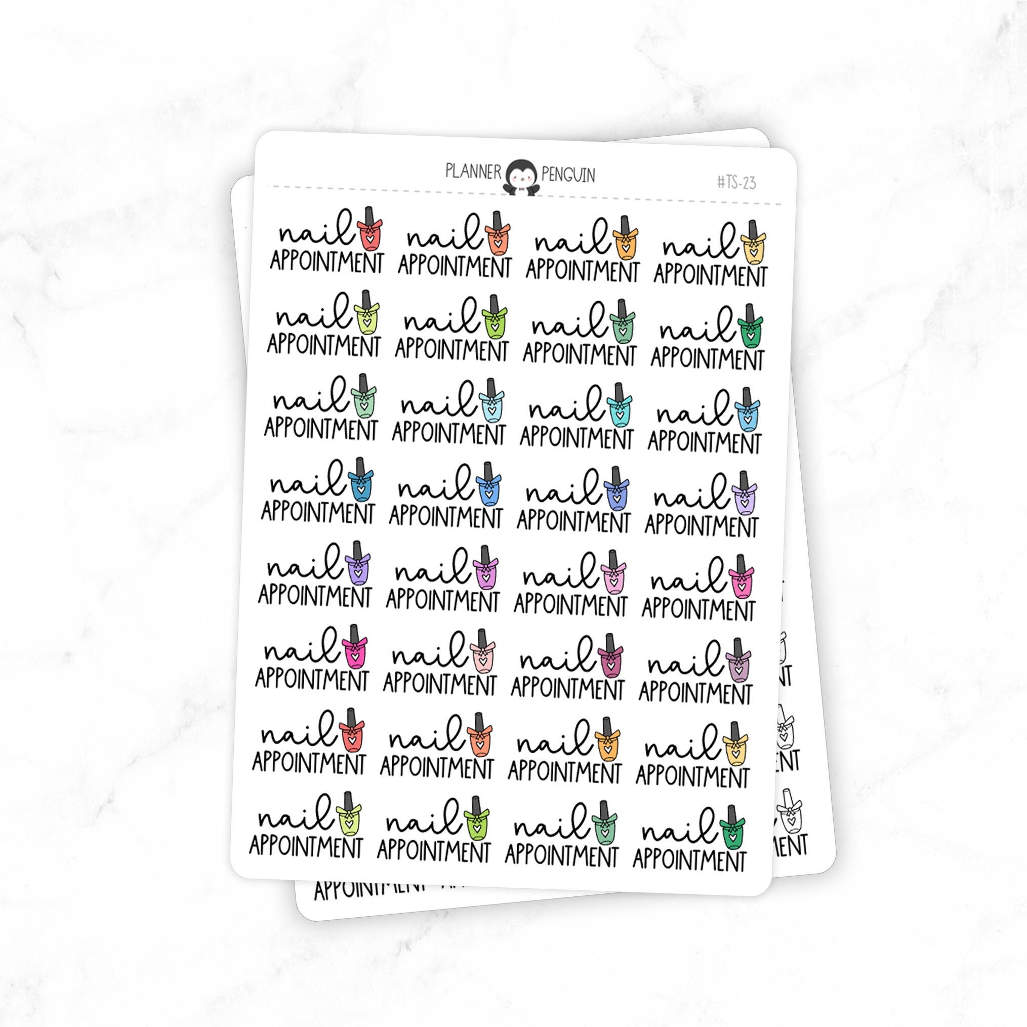 Nail Appointment - Icon Script Stickers