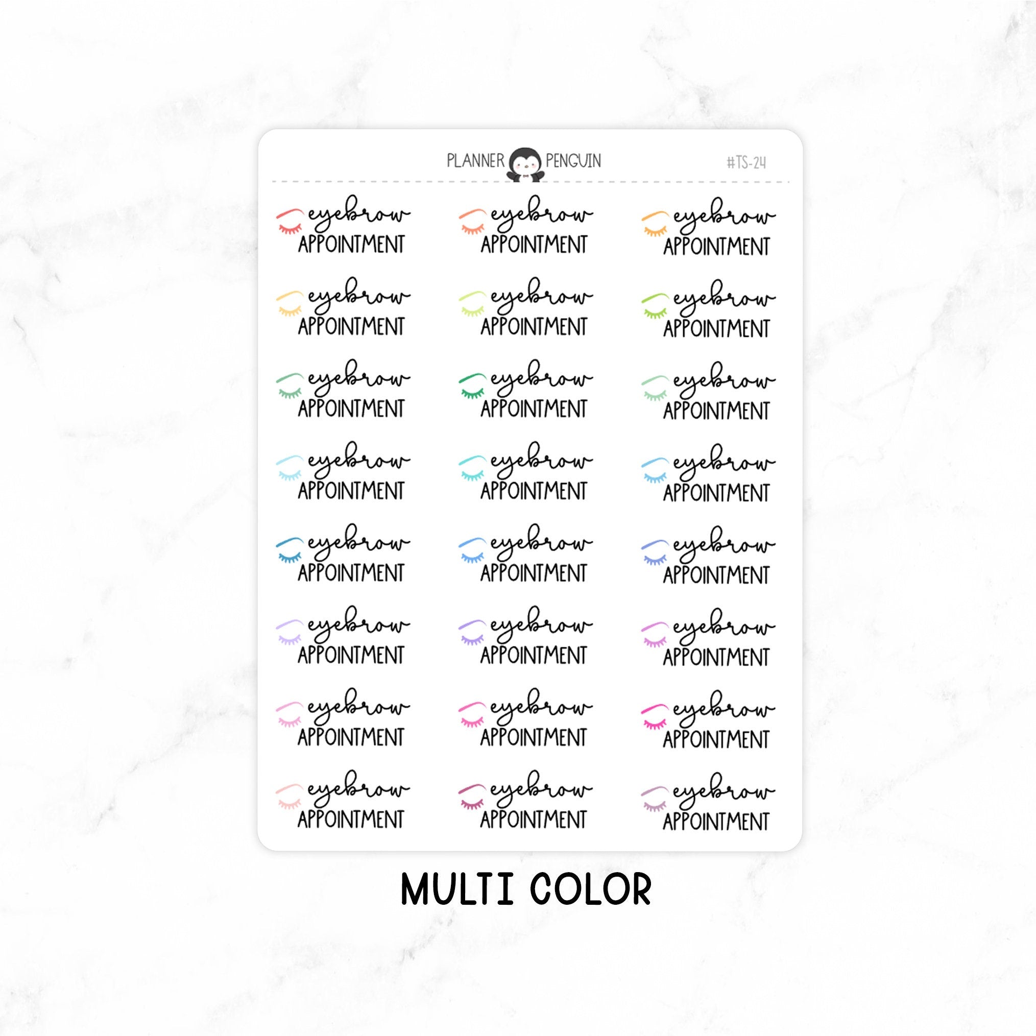 EyeBrow Appointment - Icon Script Stickers