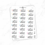 EyeBrow Appointment - Icon Script Stickers