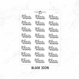 Hair Appointment - Icon Script Stickers