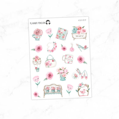 Spring Roses Deco Stickers // #S101-Deco
